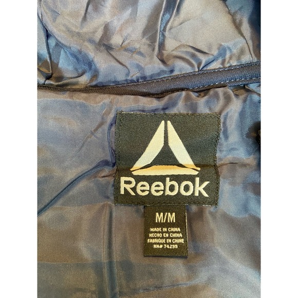 Reebok Quilted Knit Blue Jacket * Cozy Comfort in Women’s Size Medium wom801 - Picture 7 of 10